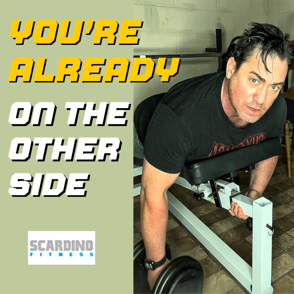 Personal trainer's inspirational message.